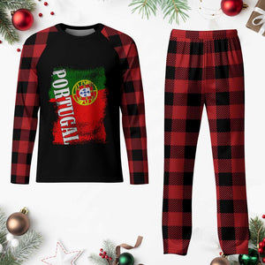 Portugal Flag Plaid Pajama Set Retro Vintage Futebol Portuguese Flags TS10 Buffalo Plaid Print Your Wear