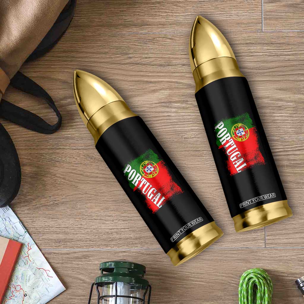 Portugal Flag Bullet Tumbler Retro Vintage Futebol Portuguese Flags TS10 Print Your Wear