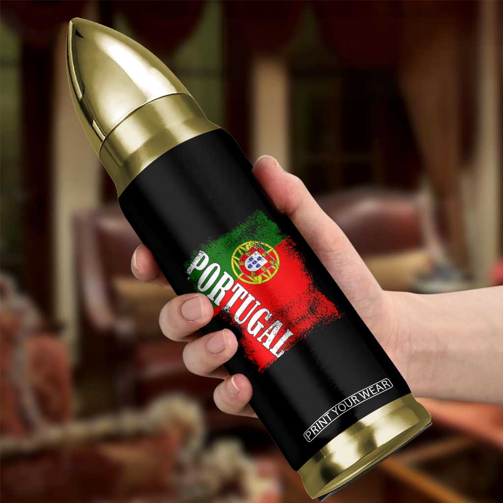 Portugal Flag Bullet Tumbler Retro Vintage Futebol Portuguese Flags TS10 Print Your Wear