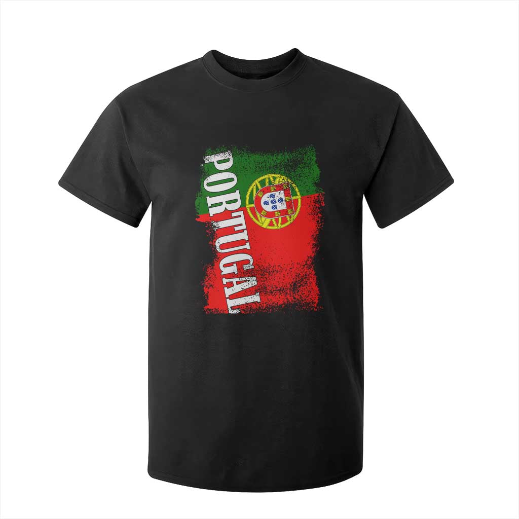 Portugal Flag T Shirt For Kid Retro Vintage Futebol Portuguese Flags TS10 Black Print Your Wear