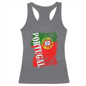 Portugal Flag Racerback Tank Top Retro Vintage Futebol Portuguese Flags TS10 Charcoal Print Your Wear