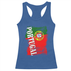 Portugal Flag Racerback Tank Top Retro Vintage Futebol Portuguese Flags TS10 Royal Blue Print Your Wear