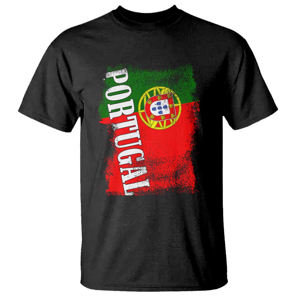 Portugal Flag T Shirt Retro Vintage Futebol Portuguese Flags TS10 Black Print Your Wear