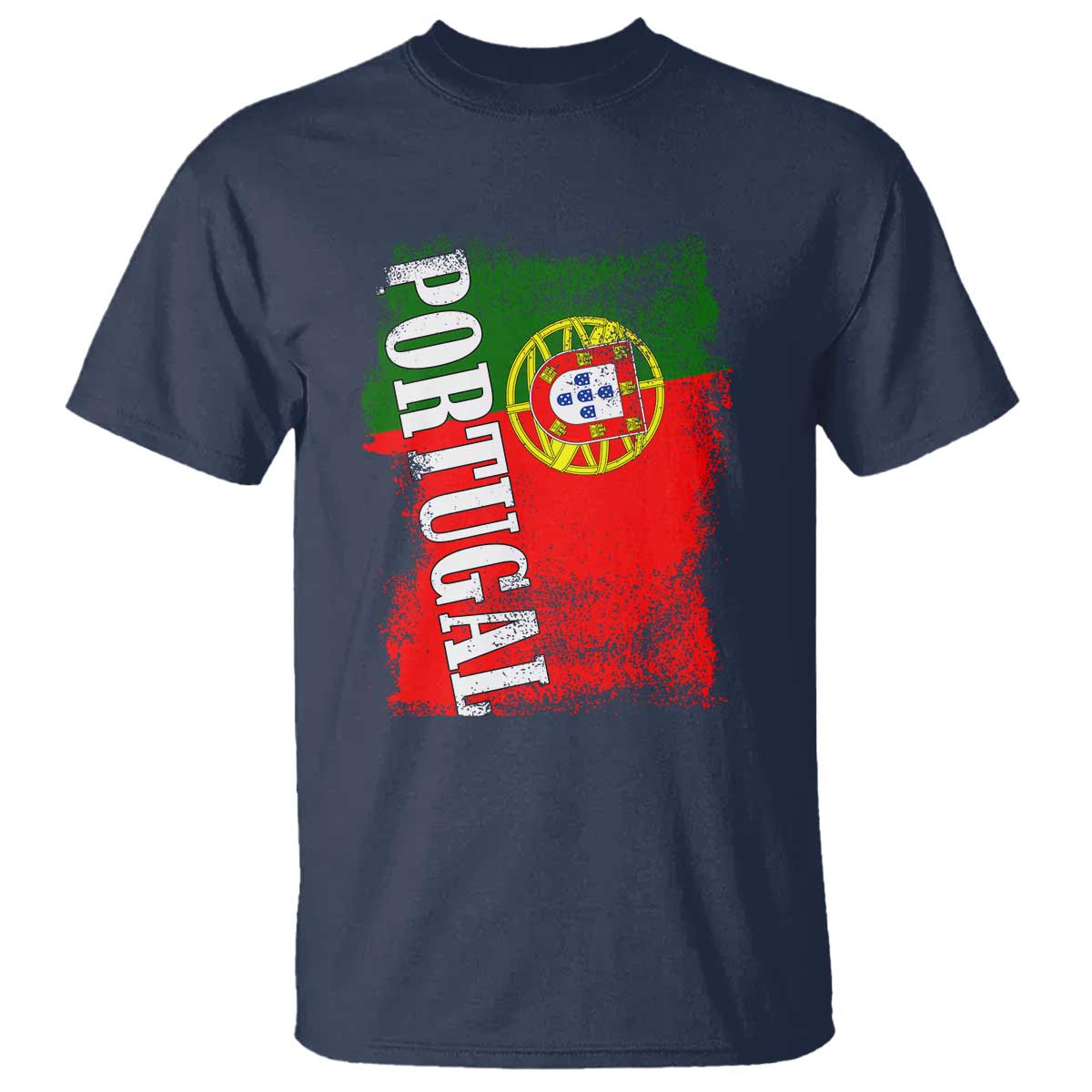 Portugal Flag T Shirt Retro Vintage Futebol Portuguese Flags TS10 Navy Print Your Wear