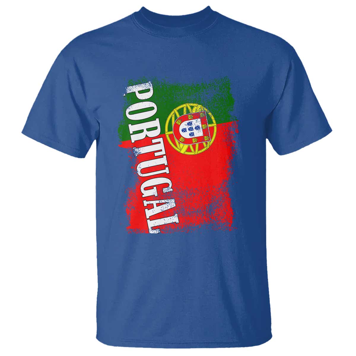 Portugal Flag T Shirt Retro Vintage Futebol Portuguese Flags TS10 Royal Blue Print Your Wear