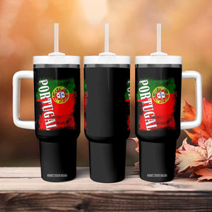 Portugal Flag Tumbler With Handle Retro Vintage Futebol Portuguese Flags TS10 Print Your Wear