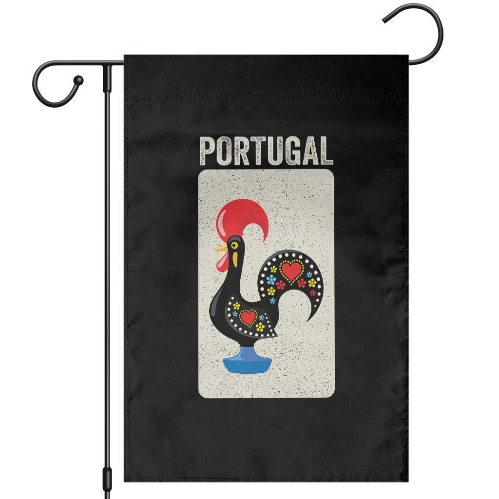 Portuguese Rooster Garden Flag Galo de Barcelos Portugal Roots Pride Heritage Gift TS10 Black Print Your Wear