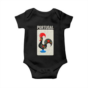 Portuguese Rooster Baby Onesie Galo de Barcelos Portugal Roots Pride Heritage Gift TS10 Black Print Your Wear