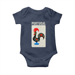 Portuguese Rooster Baby Onesie Galo de Barcelos Portugal Roots Pride Heritage Gift TS10 Navy Print Your Wear