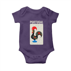 Portuguese Rooster Baby Onesie Galo de Barcelos Portugal Roots Pride Heritage Gift TS10 Purple Print Your Wear