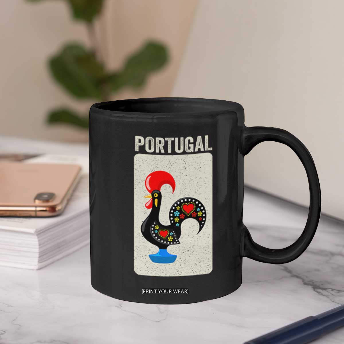 Portuguese Rooster Coffee Mug Galo de Barcelos Portugal Roots Pride Heritage Gift TS10 Print Your Wear