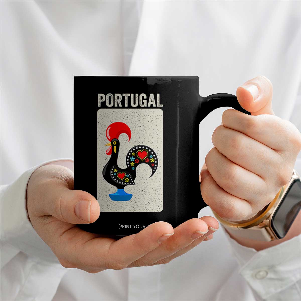 Portuguese Rooster Coffee Mug Galo de Barcelos Portugal Roots Pride Heritage Gift TS10 Print Your Wear