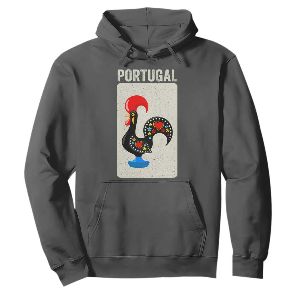 Portuguese Rooster Hoodie Galo de Barcelos Portugal Roots Pride Heritage Gift TS10 Dark Heather Print Your Wear