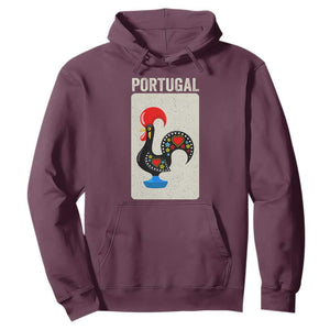 Portuguese Rooster Hoodie Galo de Barcelos Portugal Roots Pride Heritage Gift TS10 Maroon Print Your Wear