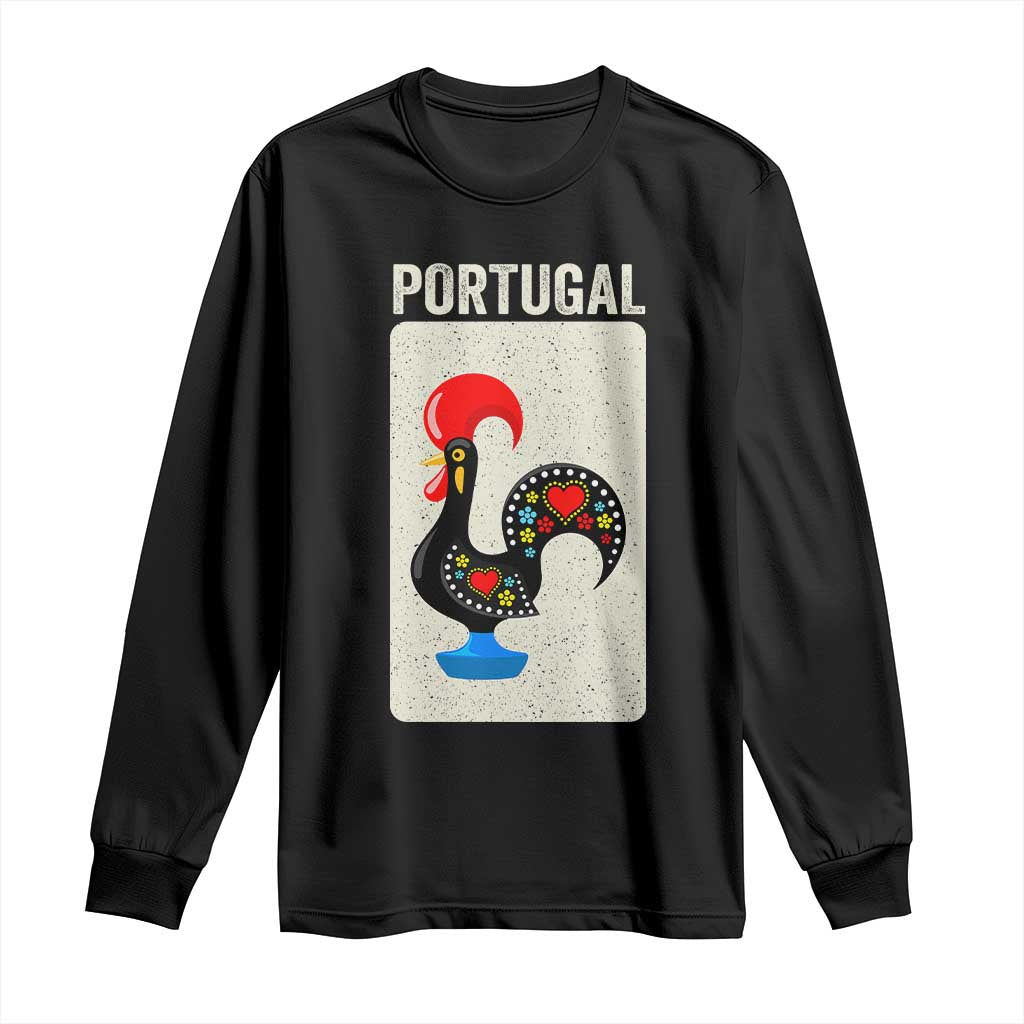 Portuguese Rooster Long Sleeve Shirt Galo de Barcelos Portugal Roots Pride Heritage Gift TS10 Black Print Your Wear