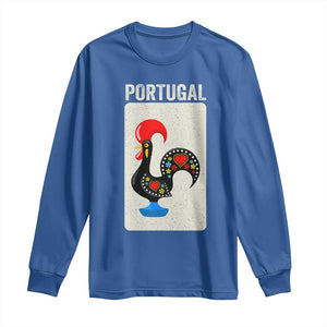 Portuguese Rooster Long Sleeve Shirt Galo de Barcelos Portugal Roots Pride Heritage Gift TS10 Royal Blue Print Your Wear