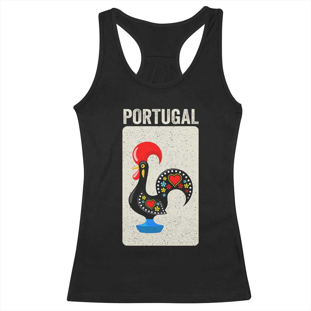 Portuguese Rooster Racerback Tank Top Galo de Barcelos Portugal Roots Pride Heritage Gift TS10 Black Print Your Wear