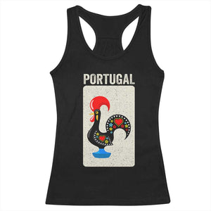 Portuguese Rooster Racerback Tank Top Galo de Barcelos Portugal Roots Pride Heritage Gift TS10 Black Print Your Wear