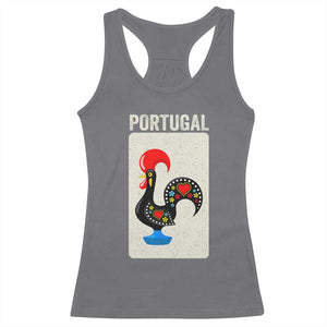 Portuguese Rooster Racerback Tank Top Galo de Barcelos Portugal Roots Pride Heritage Gift TS10 Charcoal Print Your Wear