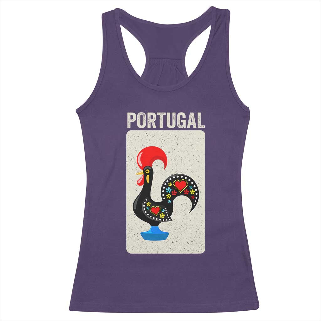 Portuguese Rooster Racerback Tank Top Galo de Barcelos Portugal Roots Pride Heritage Gift TS10 Purple Print Your Wear
