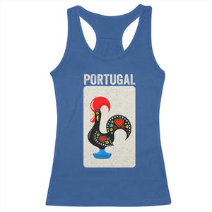 Portuguese Rooster Racerback Tank Top Galo de Barcelos Portugal Roots Pride Heritage Gift TS10 Royal Blue Print Your Wear