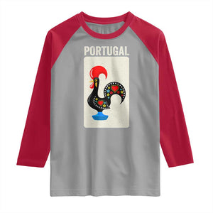 Portuguese Rooster Raglan Shirt Galo de Barcelos Portugal Roots Pride Heritage Gift TS10 Sport Gray Red Print Your Wear