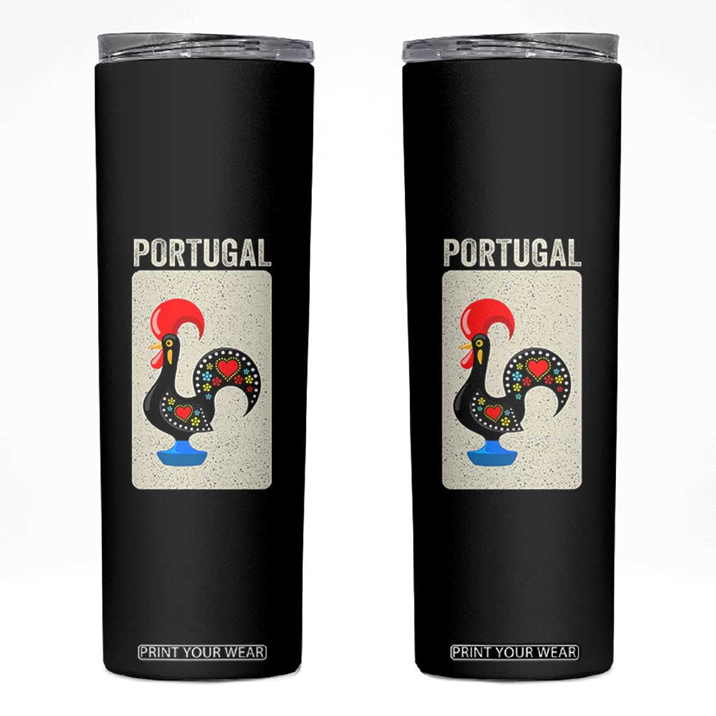 Portuguese Rooster Skinny Tumbler Galo de Barcelos Portugal Roots Pride Heritage Gift TS10 Black Print Your Wear