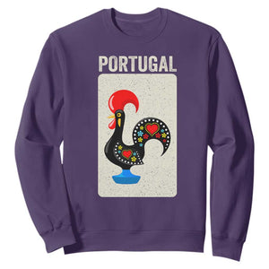 Portuguese Rooster Sweatshirt Galo de Barcelos Portugal Roots Pride Heritage Gift TS10 Purple Print Your Wear