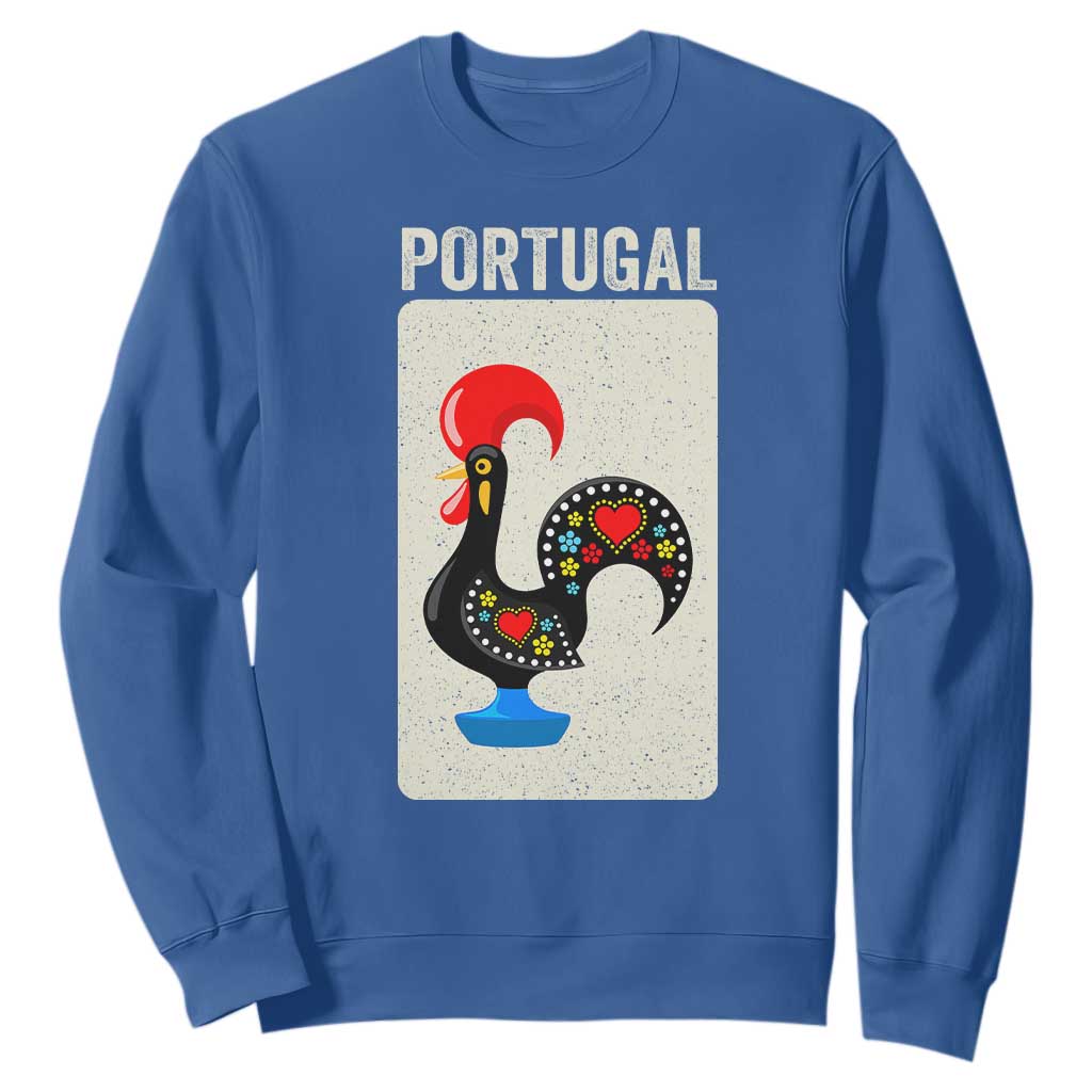 Portuguese Rooster Sweatshirt Galo de Barcelos Portugal Roots Pride Heritage Gift TS10 Royal Blue Print Your Wear