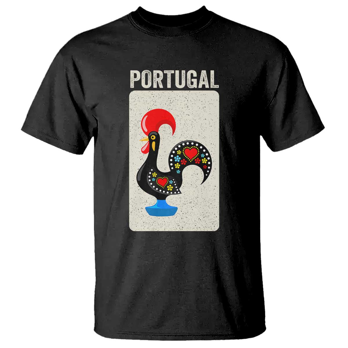 Portuguese Rooster T Shirt Galo de Barcelos Portugal Roots Pride Heritage Gift TS10 Black Print Your Wear