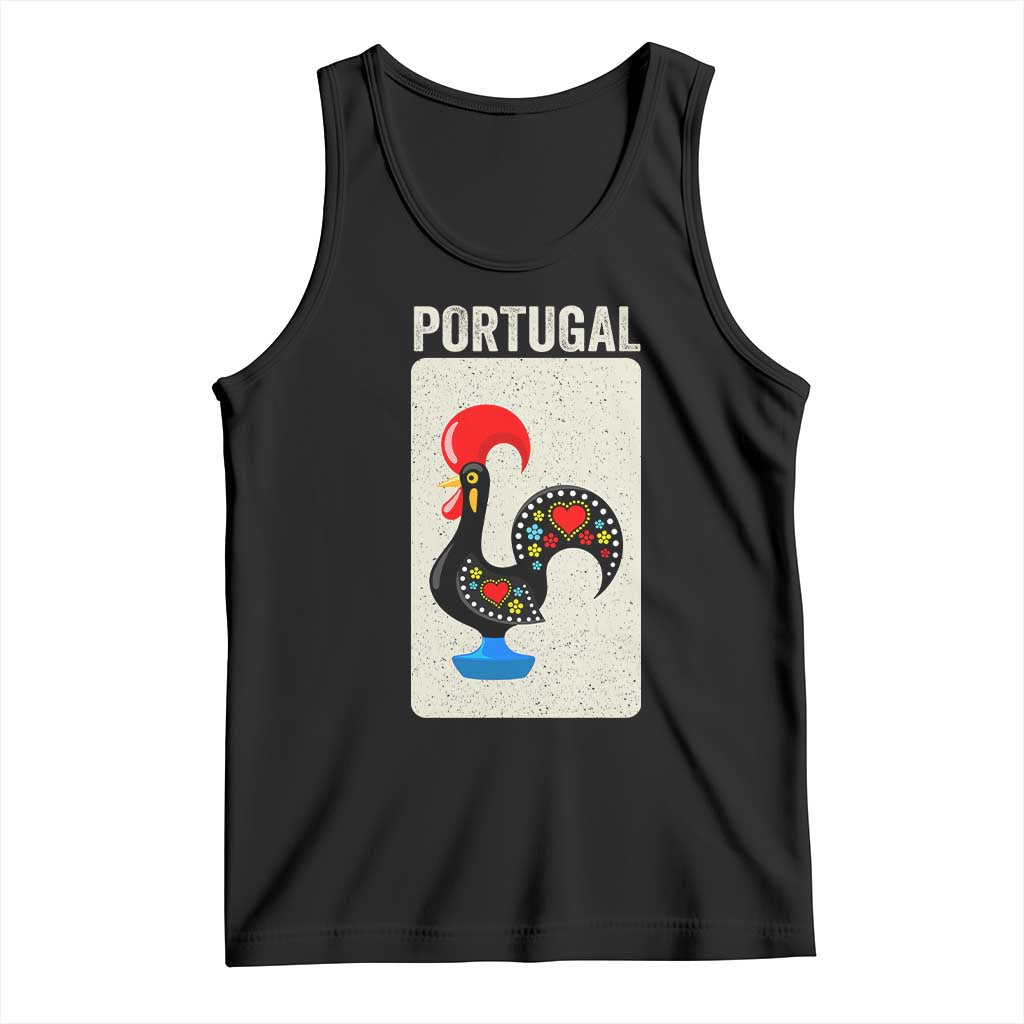Portuguese Rooster Tank Top Galo de Barcelos Portugal Roots Pride Heritage Gift TS10 Black Print Your Wear