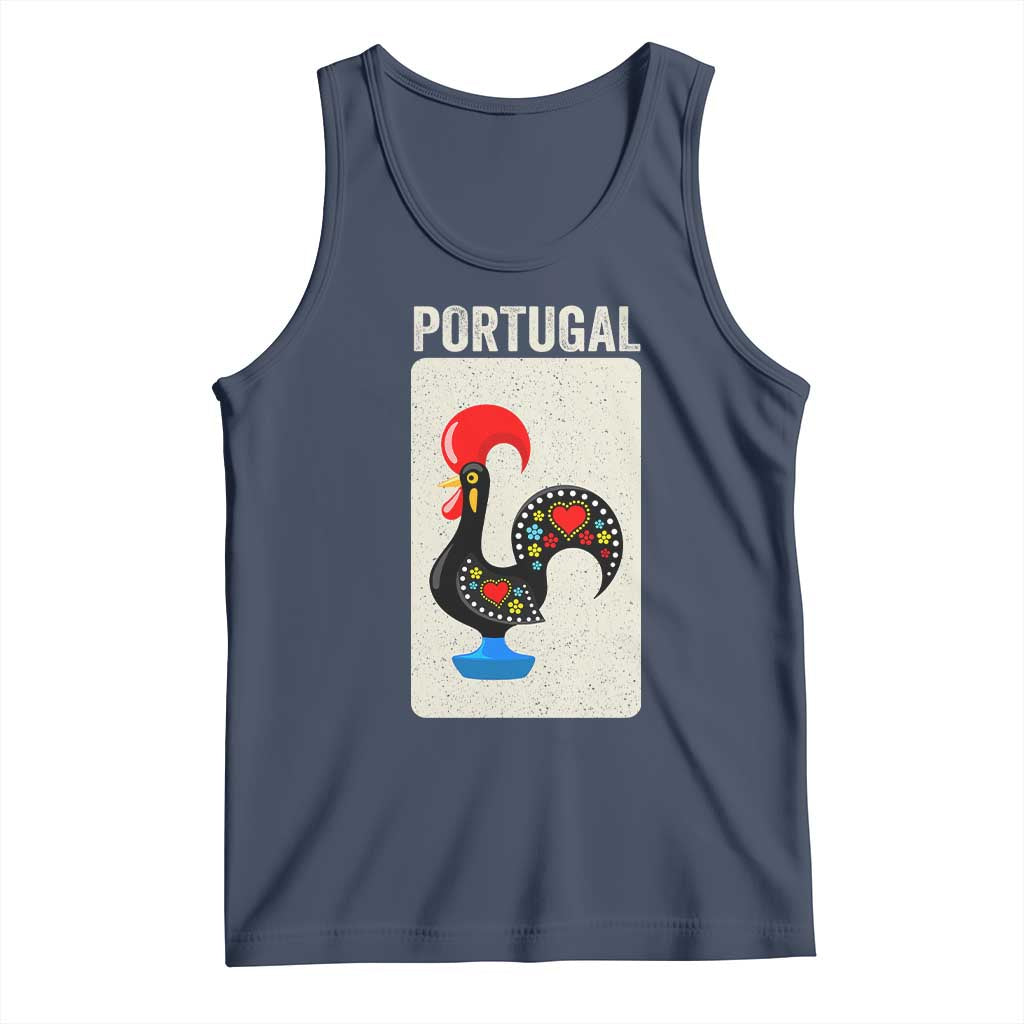 Portuguese Rooster Tank Top Galo de Barcelos Portugal Roots Pride Heritage Gift TS10 Navy Print Your Wear