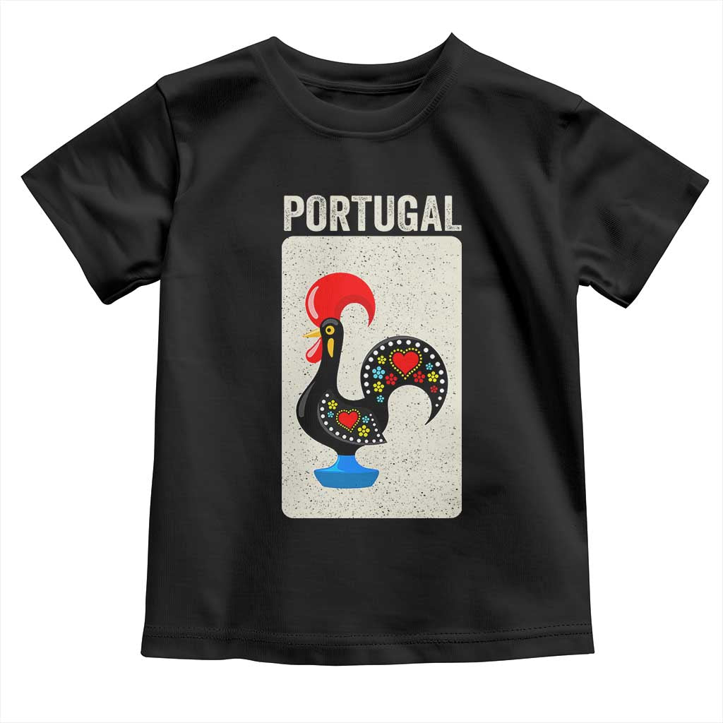 Portuguese Rooster Toddler T Shirt Galo de Barcelos Portugal Roots Pride Heritage Gift TS10 Black Print Your Wear
