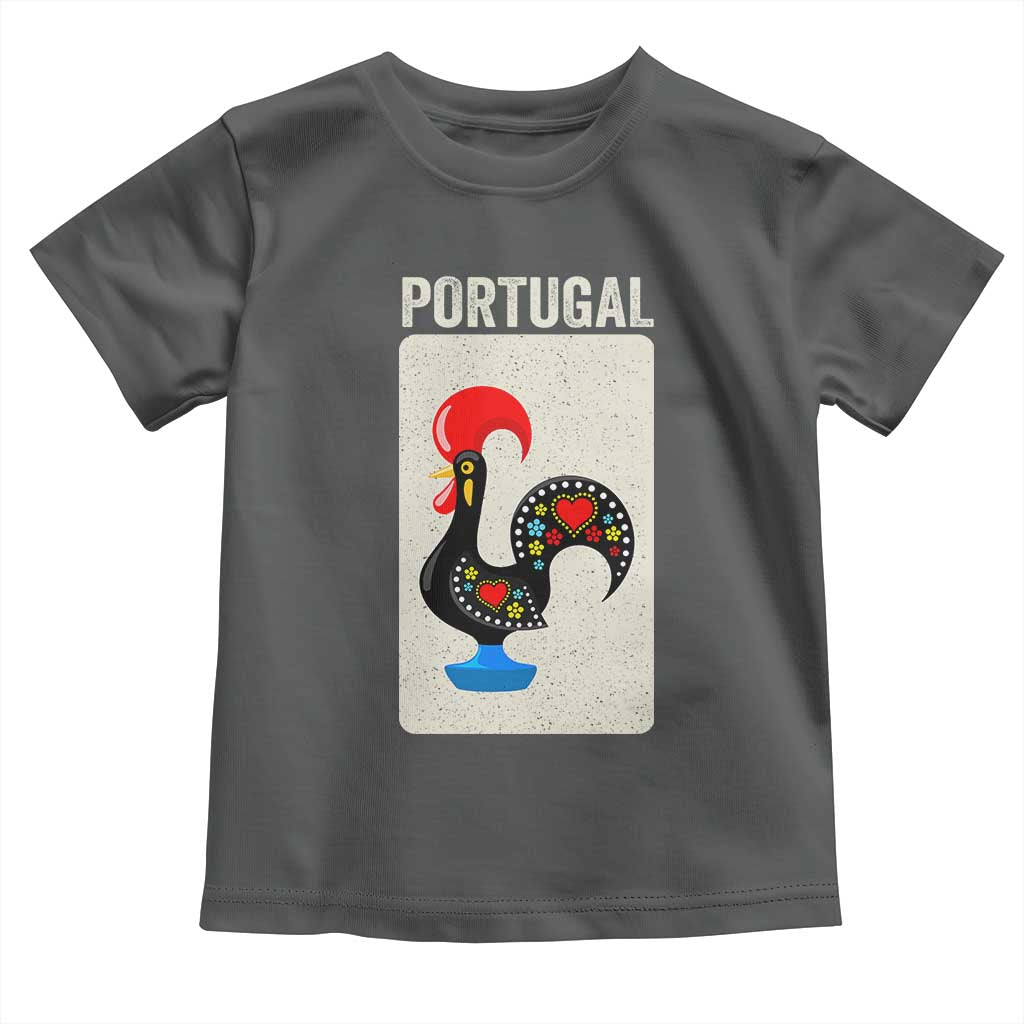 Portuguese Rooster Toddler T Shirt Galo de Barcelos Portugal Roots Pride Heritage Gift TS10 Dark Heather Print Your Wear