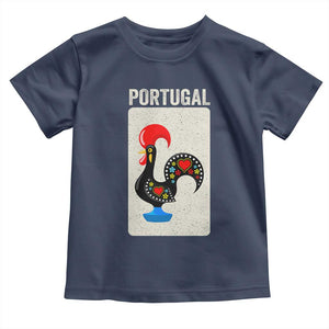 Portuguese Rooster Toddler T Shirt Galo de Barcelos Portugal Roots Pride Heritage Gift TS10 Navy Print Your Wear