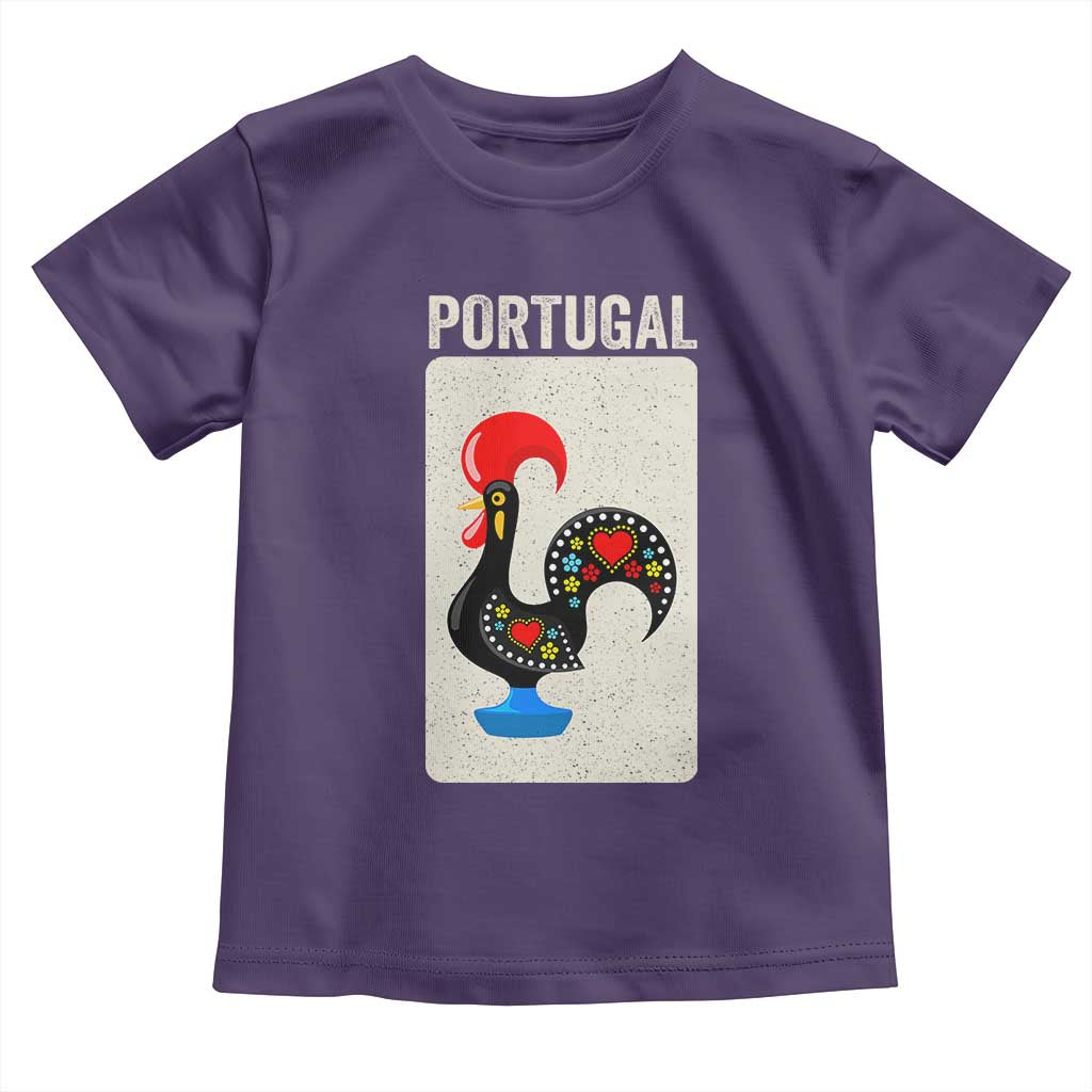 Portuguese Rooster Toddler T Shirt Galo de Barcelos Portugal Roots Pride Heritage Gift TS10 Purple Print Your Wear