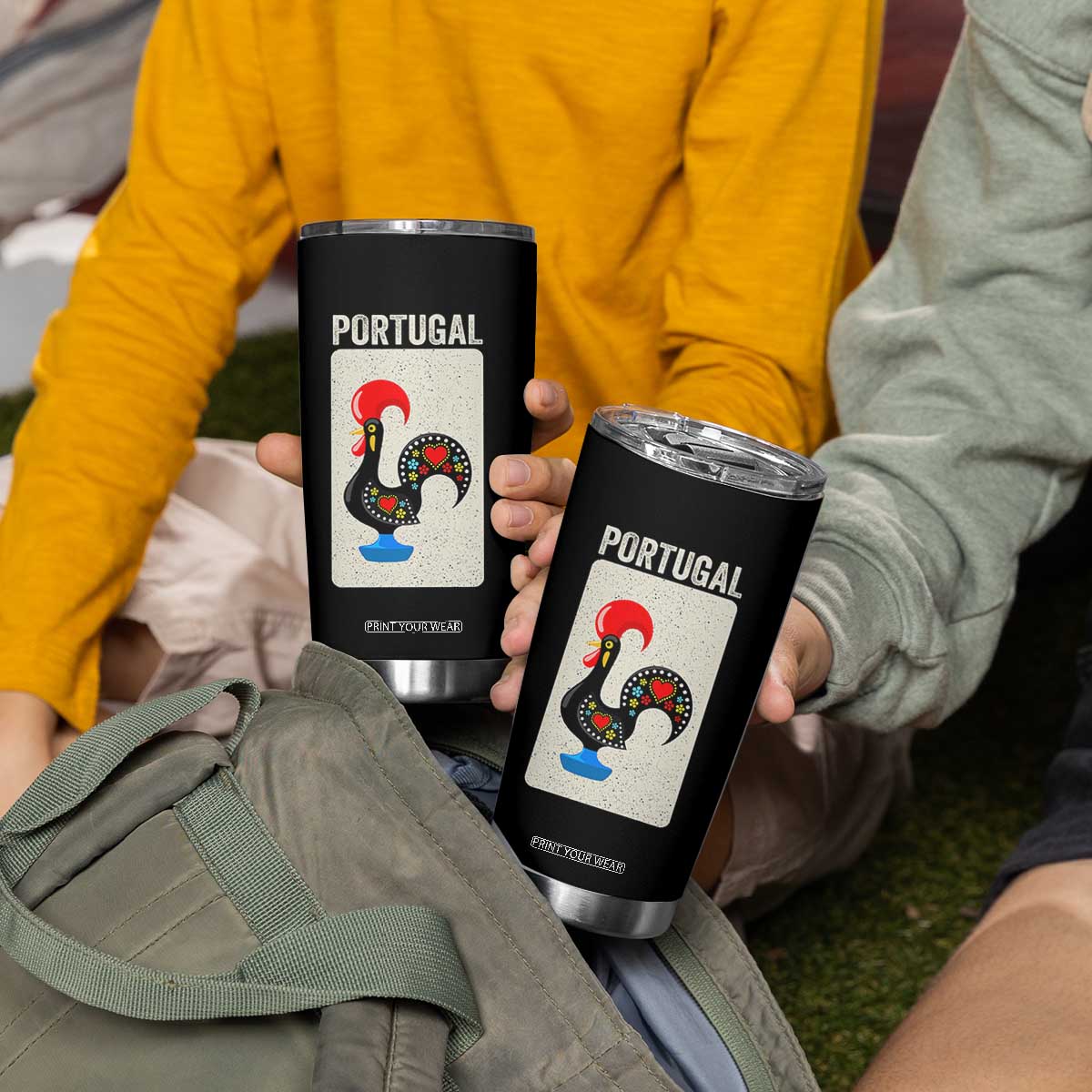Portuguese Rooster Tumbler Cup Galo de Barcelos Portugal Roots Pride Heritage Gift TS10 Print Your Wear