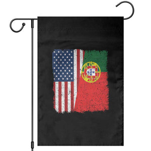 Portuguese American Flag Garden Flag Retro Vintage USA Portugal Roots Heritage Pride TS10 Black Print Your Wear