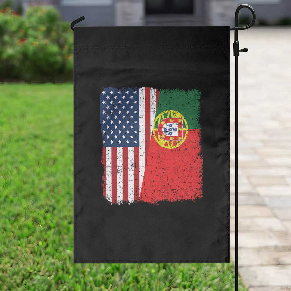 Portuguese American Flag Garden Flag Retro Vintage USA Portugal Roots Heritage Pride TS10 Print Your Wear