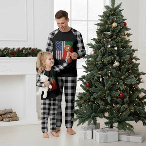 Portuguese American Flag Plaid Pajama Set Retro Vintage USA Portugal Roots Heritage Pride TS10 White Plaid Print Your Wear