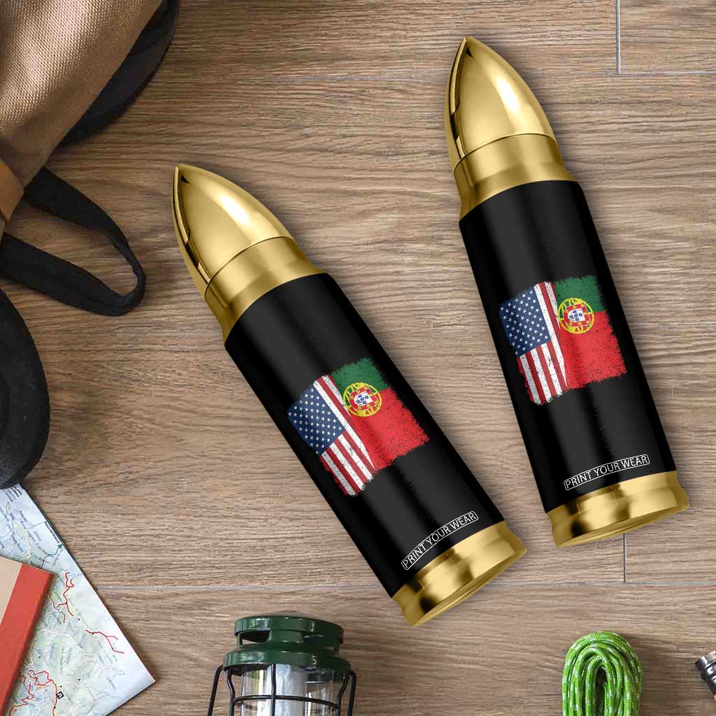 Portuguese American Flag Bullet Tumbler Retro Vintage USA Portugal Roots Heritage Pride TS10 Print Your Wear
