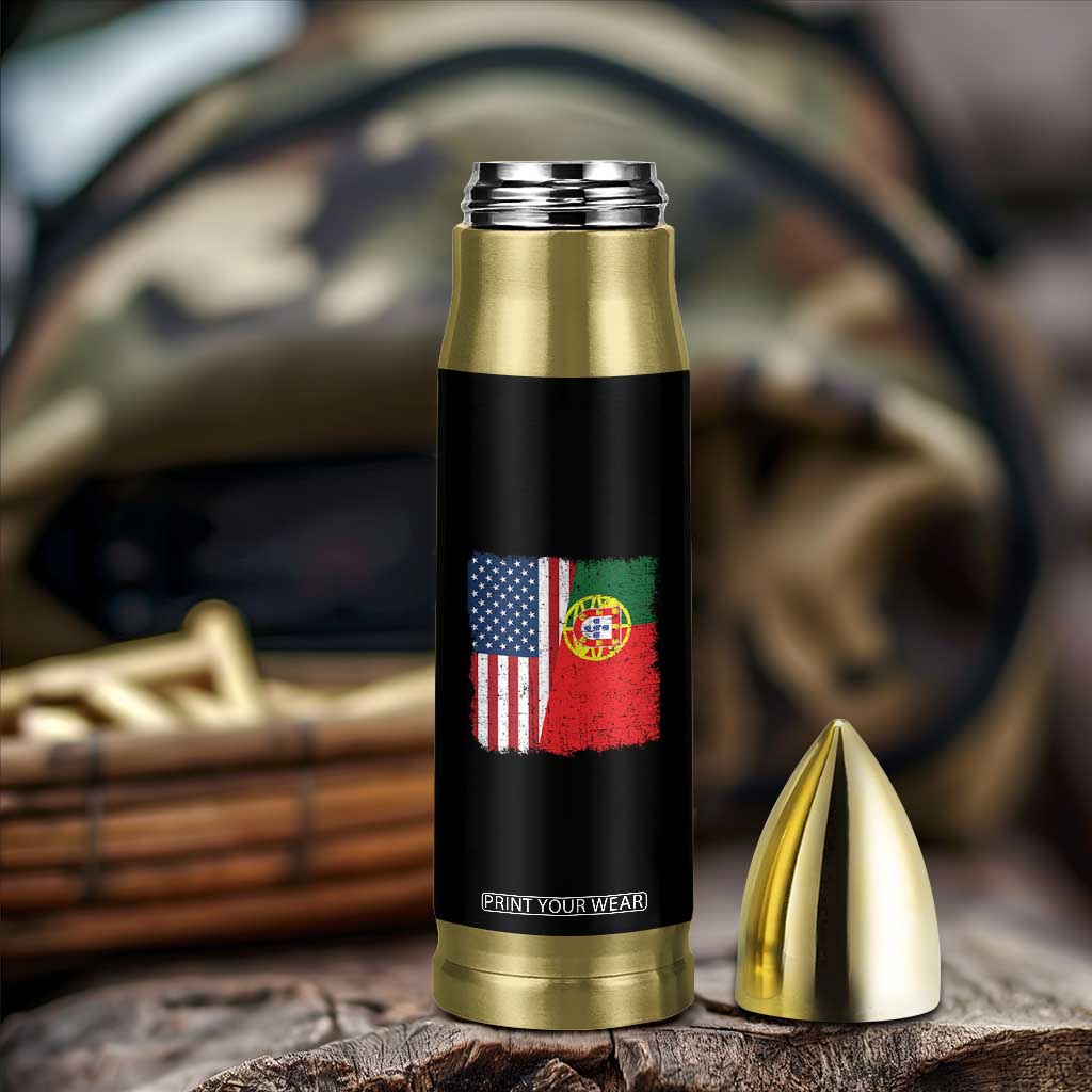 Portuguese American Flag Bullet Tumbler Retro Vintage USA Portugal Roots Heritage Pride TS10 Print Your Wear