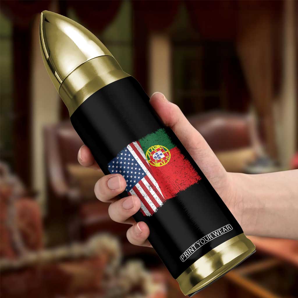 Portuguese American Flag Bullet Tumbler Retro Vintage USA Portugal Roots Heritage Pride TS10 Print Your Wear