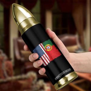Portuguese American Flag Bullet Tumbler Retro Vintage USA Portugal Roots Heritage Pride TS10 Print Your Wear