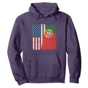 Portuguese American Flag Hoodie Retro Vintage USA Portugal Roots Heritage Pride TS10 Purple Print Your Wear