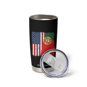 Portuguese American Flag Tumbler Cup Retro Vintage USA Portugal Roots Heritage Pride TS10 Print Your Wear