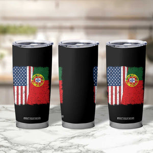 Portuguese American Flag Tumbler Cup Retro Vintage USA Portugal Roots Heritage Pride TS10 Print Your Wear
