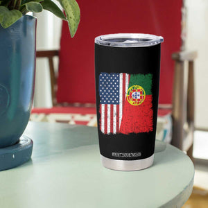Portuguese American Flag Tumbler Cup Retro Vintage USA Portugal Roots Heritage Pride TS10 Print Your Wear