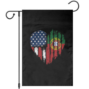 Half Portuguese American Flag Garden Flag Portugal Roots USA Flag Immigrant Gifts TS10 Black Print Your Wear