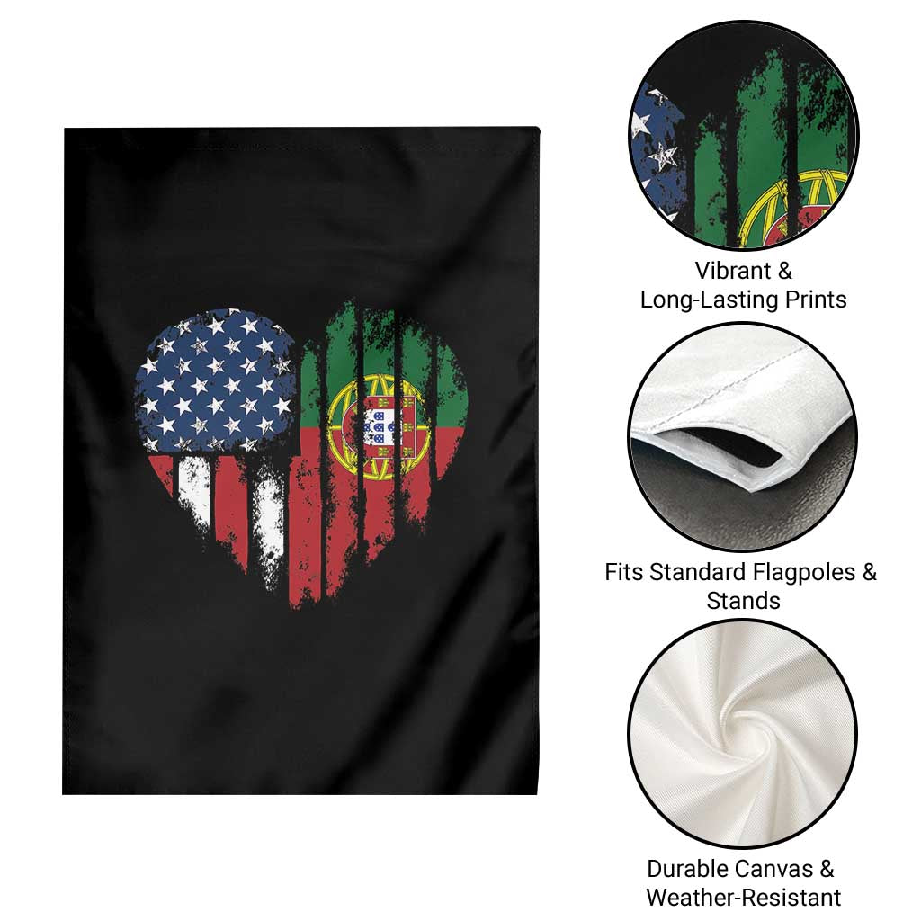 Half Portuguese American Flag Garden Flag Portugal Roots USA Flag Immigrant Gifts TS10 Print Your Wear